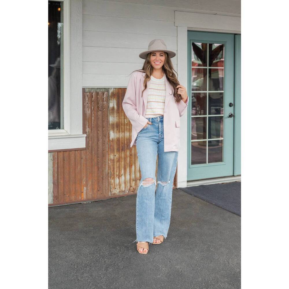NEW SUNDAY EDITION fiona versatile blazer in blush